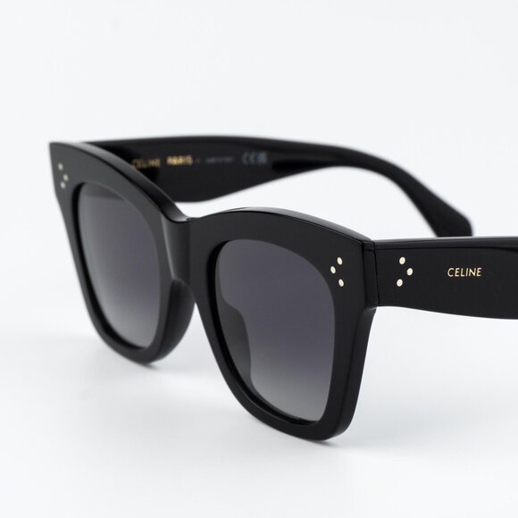 Celine 3 DOTS Women Sunglasses Black Grey Gradient CL4004IN 01D NEW AUTHENTIC - Picture 6 of 13